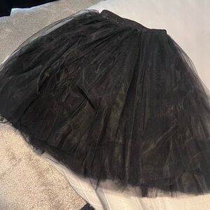 Elegant Black Tulle Skirt